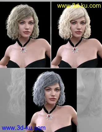 3D打印模型Fedora Bob Hair for Genesis 3 and 8 Female(s)的图片