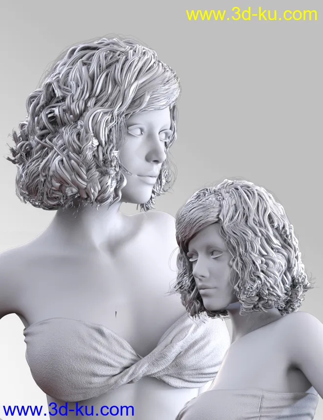 Fedora Bob Hair for Genesis 3 and 8 Female(s)模型的图片11