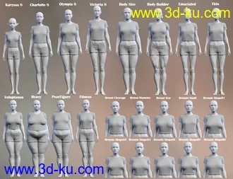 3D打印模型FG T-Shirt and Shorts for Genesis 8 Female(s)的图片