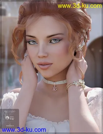 3D打印模型Floral Bliss Jewelry for Genesis 8 Female(s)的图片