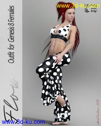 3D打印模型Flow Outfit for Genesis 8 Females的图片