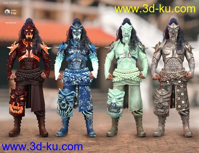 Force Iron-Fire Outfit Iray Texture Set模型的图片6