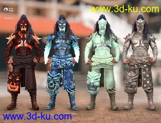 3D打印模型Force Iron-Fire Outfit Iray Texture Set的图片