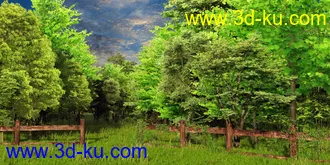 3D打印模型Forests Trees and Grass World Building Set的图片