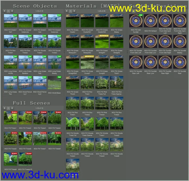 Forests Trees and Grass World Building Set模型的图片3