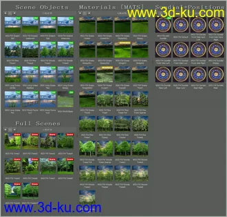3D打印模型Forests Trees and Grass World Building Set的图片
