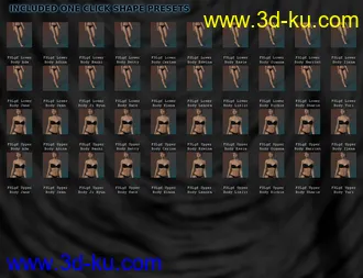 FSL Genepool Dialed Shapes for Genesis 8 Female模型的图片3