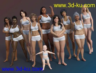 FSL Genepool Dialed Shapes for Genesis 8 Female模型的图片8