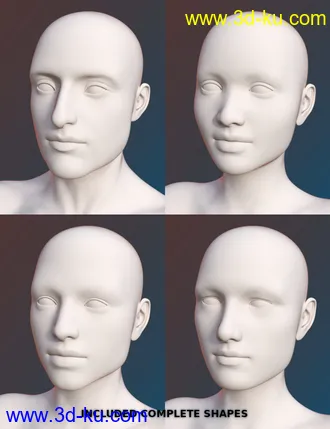 3D打印模型FSL Genepool Dialed Shapes for Genesis 8 Female的图片