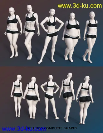 3D打印模型FSL Genepool Dialed Shapes for Genesis 8 Female的图片