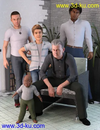 3D打印模型FSL Genepool Dialed Shapes for Genesis 8 Male的图片