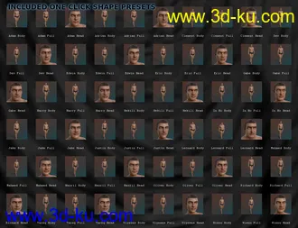 FSL Genepool Dialed Shapes for Genesis 8 Male模型的图片2