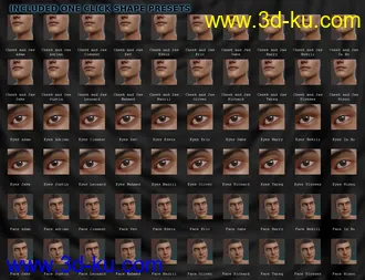 3D打印模型FSL Genepool Dialed Shapes for Genesis 8 Male的图片