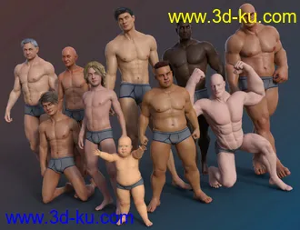 3D打印模型FSL Genepool Dialed Shapes for Genesis 8 Male的图片