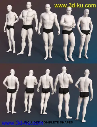 3D打印模型FSL Genepool Dialed Shapes for Genesis 8 Male的图片