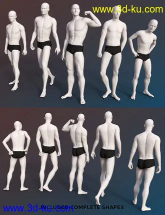 FSL Genepool Dialed Shapes for Genesis 8 Male模型的图片24