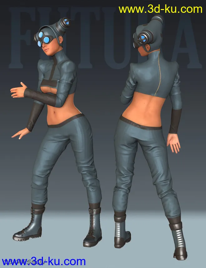 Futura Clothes for Genesis 3 Female(s)模型的图片3