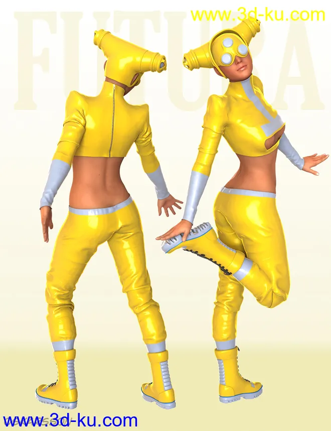 Futura Clothes for Genesis 3 Female(s)模型的图片5