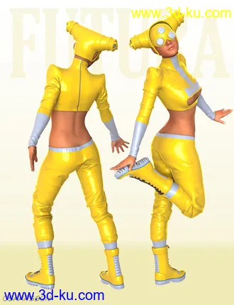 3D打印模型Futura Clothes for Genesis 3 Female(s)的图片