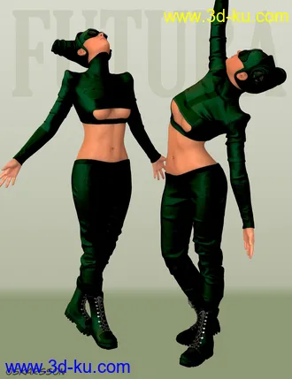 3D打印模型Futura Clothes for Genesis 3 Female(s)的图片