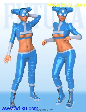 3D打印模型Futura Clothes for Genesis 3 Female(s)的图片