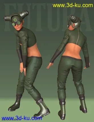 3D打印模型Futura Clothes for Genesis 3 Female(s)的图片