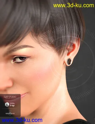 3D打印模型Gauged Ears for Genesis 8 Female(s)的图片