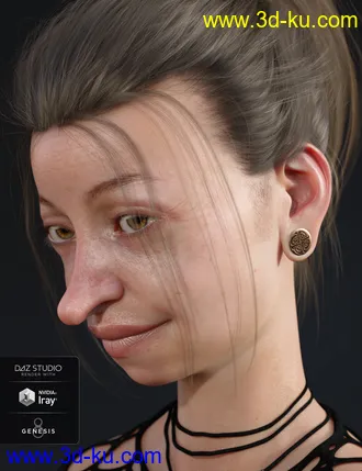 3D打印模型Gauged Ears for Genesis 8 Female(s)的图片