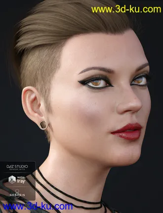 3D打印模型Gauged Ears for Genesis 8 Female(s)的图片