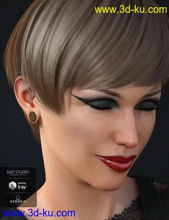 3D打印模型Gauged Ears for Genesis 8 Female(s)的图片