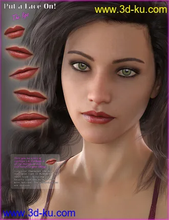 3D打印模型GDN Put a Face on for Genesis 8 Female The Lips的图片