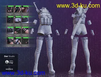 3D打印模型Ghostblade for Genesis 8 Female(s)的图片