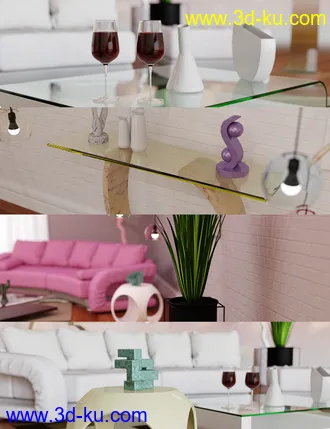3D打印模型Girl on Sofa Props and Environment的图片