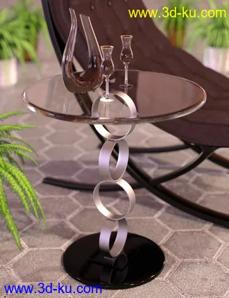 Glass Table Collection for Iray模型的图片1
