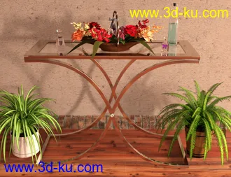 3D打印模型Glass Table Collection for Iray的图片