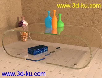 3D打印模型Glass Table Collection for Iray的图片