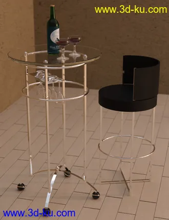 3D打印模型Glass Table Collection for Iray的图片