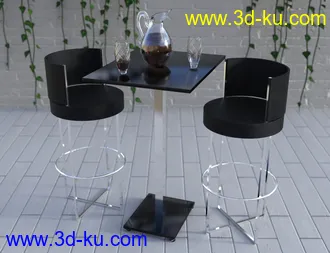 3D打印模型Glass Table Collection for Iray的图片