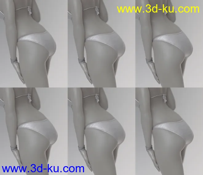 Glutes Utilities for Genesis 3 Female模型的图片3