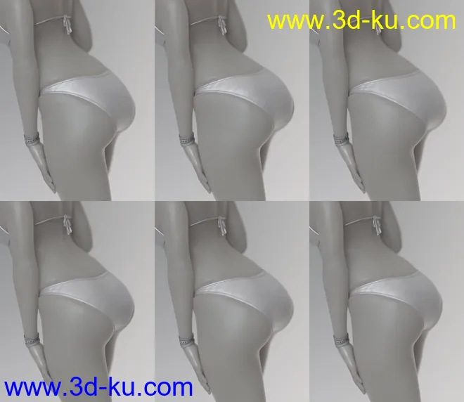 Glutes Utilities for Genesis 3 Female模型的图片5