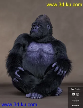 3D打印模型Gorilla for Genesis 8 Male的图片