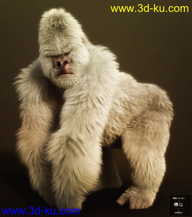 Gorilla for Genesis 8 Male模型的图片7