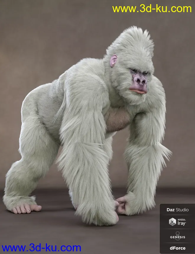Gorilla for Genesis 8 Male模型的图片14