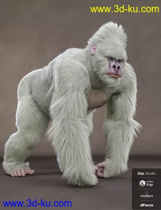 3D打印模型Gorilla for Genesis 8 Male的图片