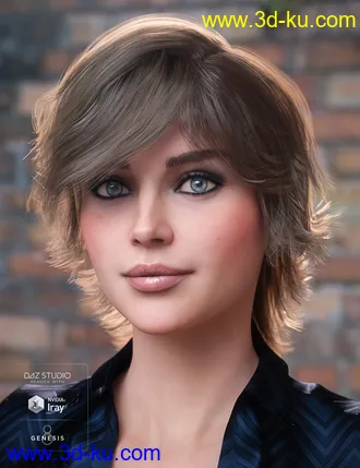 3D打印模型Greer Hair for Genesis 8 Female(s)的图片