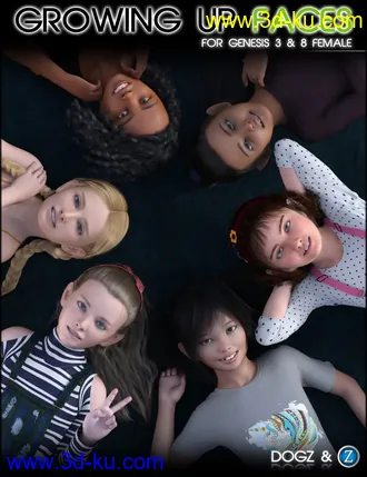 3D打印模型Growing Up Faces for Genesis 3 & 8 Female(s)的图片