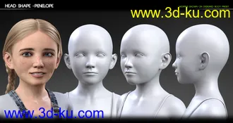 3D打印模型Growing Up Faces for Genesis 3 & 8 Female(s)的图片