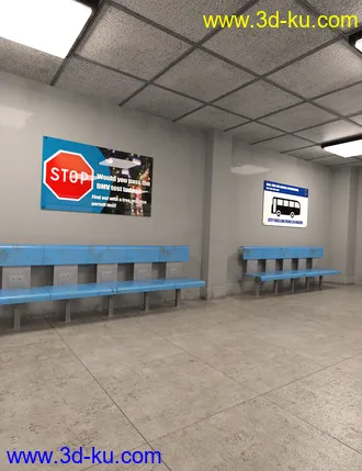 3D打印模型Grungy Waiting Room的图片