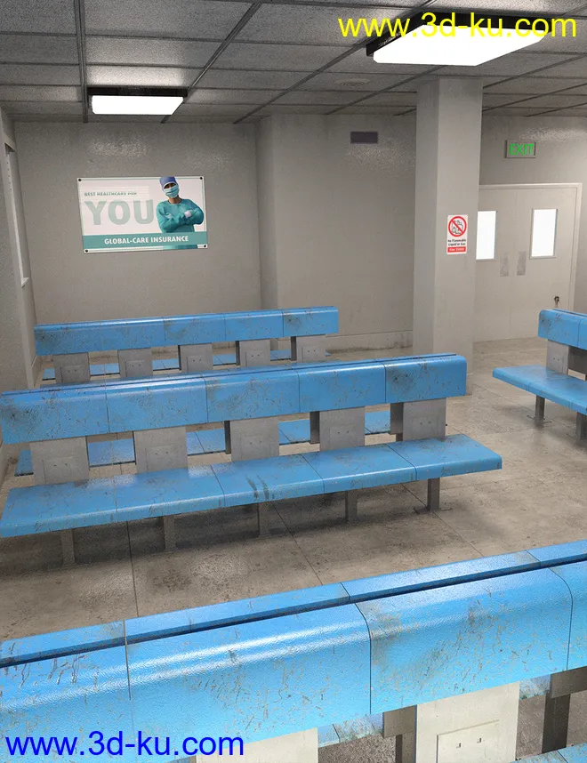 Grungy Waiting Room模型的图片5