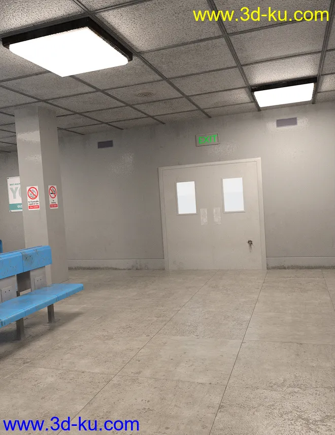 Grungy Waiting Room模型的图片6
